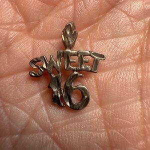Happy‎ Birthday Classic Silver 'Sweet 16' Pendant